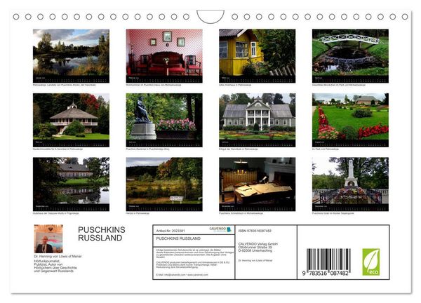 Produktbild: PUSCHKINS RUSSLAND (Wandkalender 2026 DIN A4 quer), CALVENDO Monatskalender