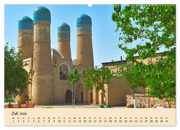 Produktbild: Usbekistan, Perlen der Seidenstra&szlig;e (hochwertiger Premium Wandkalender 2026 DIN A2 quer), Kunstdruck in Hochglanz