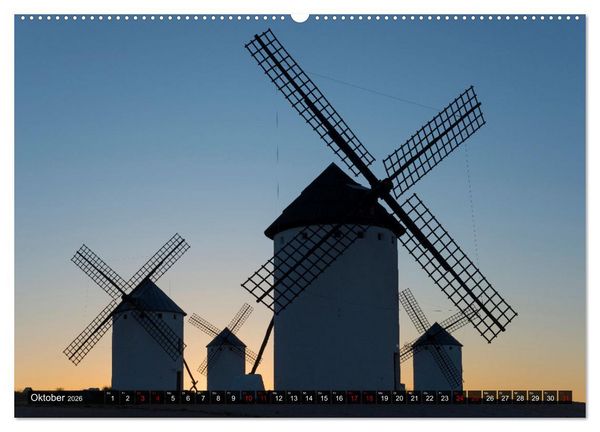 Produktbild: Windm&uuml;hlen in La Mancha (hochwertiger Premium Wandkalender 2026 DIN A2 quer), Kunstdruck in Hochglanz
