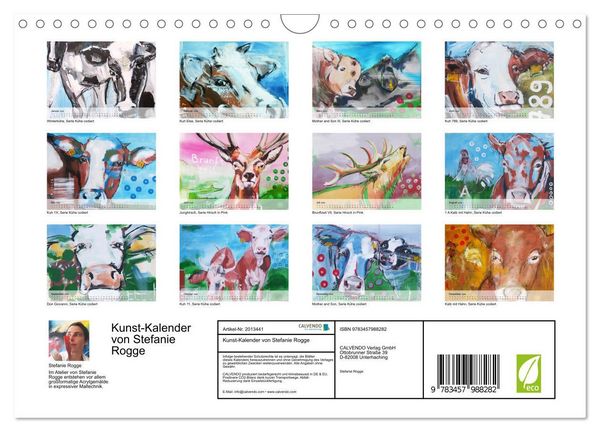 Produktbild: Kunst-Kalender von Stefanie Rogge (Wandkalender 2026 DIN A4 quer), CALVENDO Monatskalender