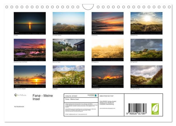 Produktbild: Fan&oslash; - Meine Insel (Wandkalender 2026 DIN A4 quer), CALVENDO Monatskalender