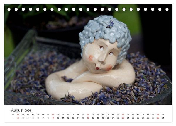 Produktbild: Tausendsch&ouml;n - handgeferigte Tonwesen (Tischkalender 2026 DIN A5 quer), CALVENDO Monatskalender