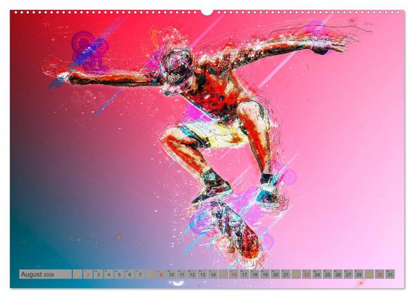 Produktbild: Skateboarding - extrem cool (Wandkalender 2026 DIN A2 quer), CALVENDO Monatskalender