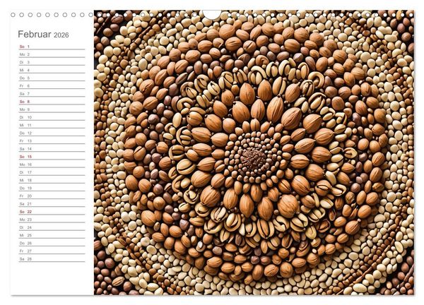 Produktbild: Natural Mandalas - Kraftvolle KI Mandalas aus Naturmaterialien (Wandkalender 2026 DIN A3 quer), CALVENDO Monatskalender