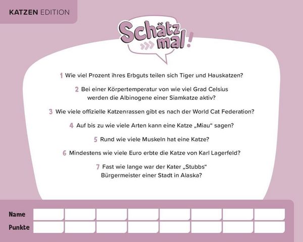 Produktbild: Sch&auml;tz mal! Katzen Edition