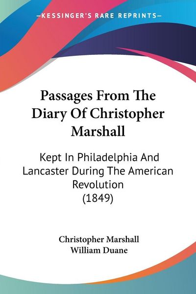 Produktbild: Passages From The Diary Of Christopher Marshall