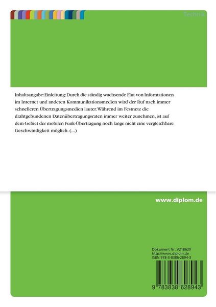 Produktbild: Analyse und Bewertung der M&ouml;glichkeiten einer IP-basierten &Uuml;bertragung im UMTS Funknetz f&uuml;r Echtzeit und Nicht-Echtzeit-Dienste