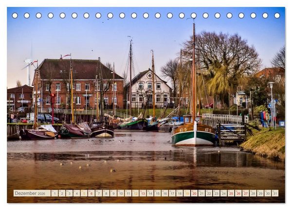 Produktbild: Ostfriesland - der alte Hafen Carolinensiel (Tischkalender 2026 DIN A5 quer), CALVENDO Monatskalender