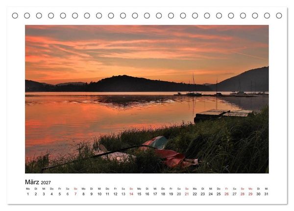 Produktbild: Morgens am Edersee (Tischkalender 2027 DIN A5 quer), CALVENDO Monatskalender