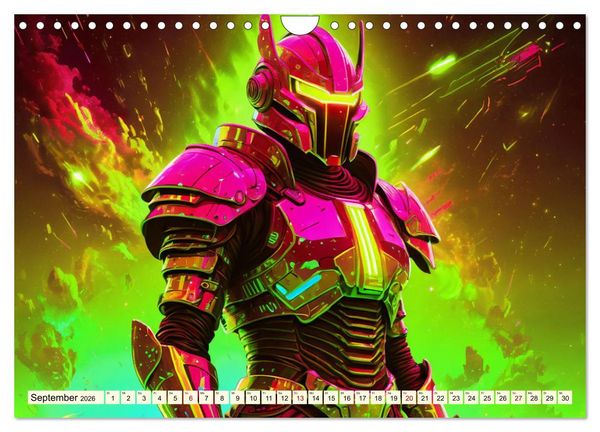 Produktbild: Fantasie - Futuristische Ritter (Wandkalender 2026 DIN A4 quer), CALVENDO Monatskalender