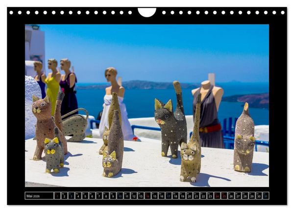 Produktbild: Kalimera Thira - Santorini, die sch&ouml;nste der Kykladen stellt sich vor (Wandkalender 2026 DIN A4 quer), CALVENDO Monatskalender