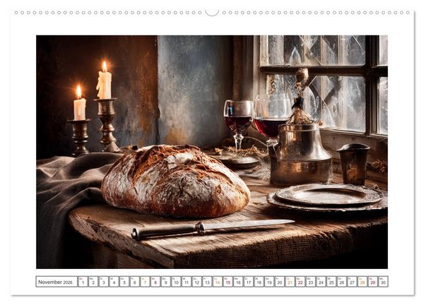 Produktbild: Landleben auf dem Tisch (hochwertiger Premium Wandkalender 2026 DIN A2 quer), Kunstdruck in Hochglanz