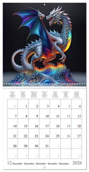 Produktbild: Rainbow Creatures (Wall Calendar 2026 12 &times; 12 Inch) CALVENDO 12 Month Wall Calendar