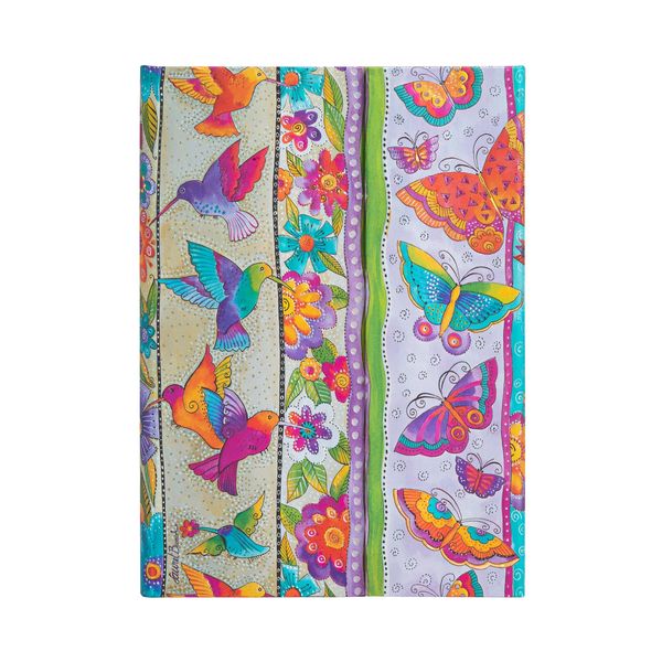 Produktbild: Hardcover Notizbuch Kolibri und Schmetterlinge, Midi, Unliniert