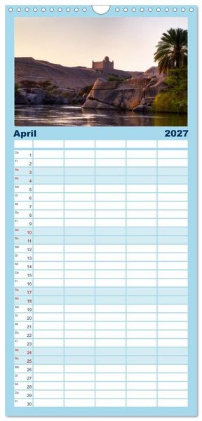 Produktbild: Familienplaner 2027 - &Auml;gypten mit 5 Spalten (Wandkalender, 21 x 45 cm) CALVENDO