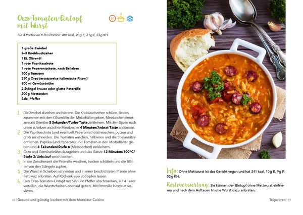 Produktbild: Gesund und g&uuml;nstig kochen mit dem Monsieur Cuisine