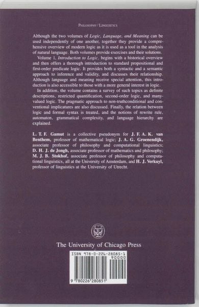 Produktbild: Logic, Language, and Meaning, Volume 1