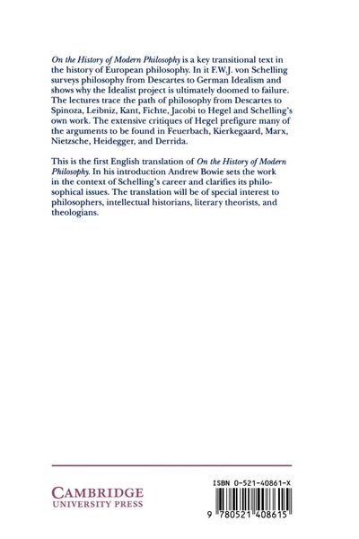 Produktbild: On the History of Modern Philosophy