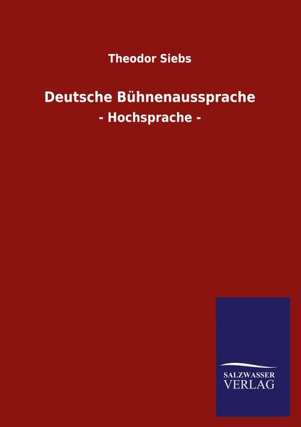 Produktbild: Deutsche B&uuml;hnenaussprache