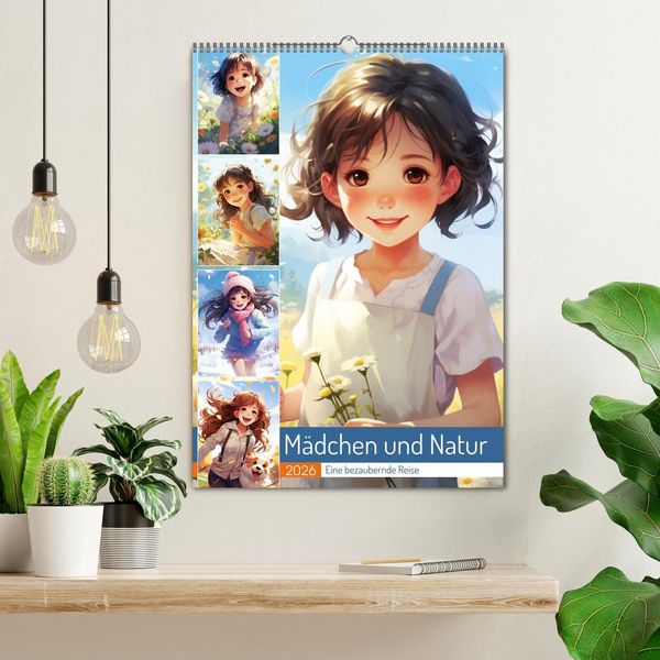 Produktbild: M&auml;dchen und Natur. Eine bezaubernde Reise (Wandkalender 2026 DIN A2 hoch), CALVENDO Monatskalender