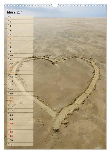 Produktbild: Zwischen D&uuml;nen und Watt / Geburtstagskalender (Wandkalender 2027 DIN A3 hoch), CALVENDO Monatskalender