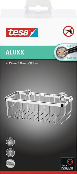 Produktbild: Tesa 40201-00000-00 ALUXX Duschkorb Klebstoff Chrom (gl&auml;nzend)