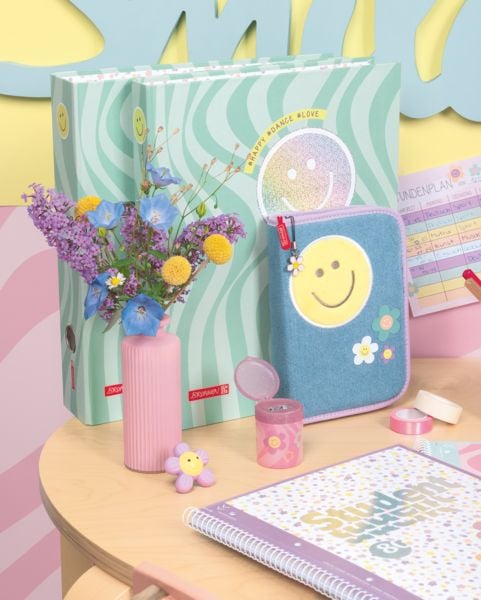Produktbild: Brunnen Ringbuch A4 2R 25mm Happy Hippie