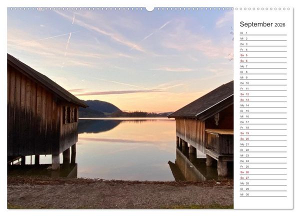Produktbild: Alpenauszeit - Traumhafte Bergmomente am Wasser (Wandkalender 2026 DIN A2 quer), CALVENDO Monatskalender