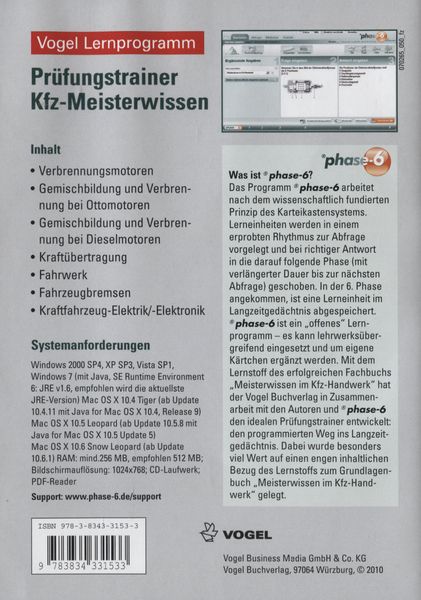Produktbild: Pr&uuml;fungstrainer KFZ-Meisterwissen