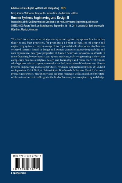 Produktbild: Human Systems Engineering and Design II