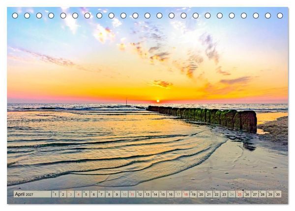 Produktbild: STRANDLUST Nordseeinsel Sylt (Tischkalender 2027 DIN A5 quer), CALVENDO Monatskalender