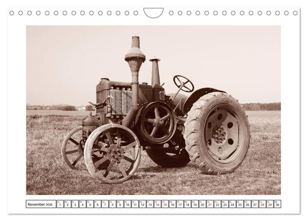 Produktbild: Von Lanz Bulldog bis Hanomag Traktor - Klassiker 1926 - 1975 (Wandkalender 2026 DIN A4 quer), CALVENDO Monatskalender