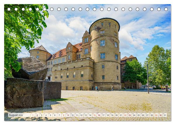 Produktbild: Stuttgart Stadtrundgang (Tischkalender 2026 DIN A5 quer), CALVENDO Monatskalender