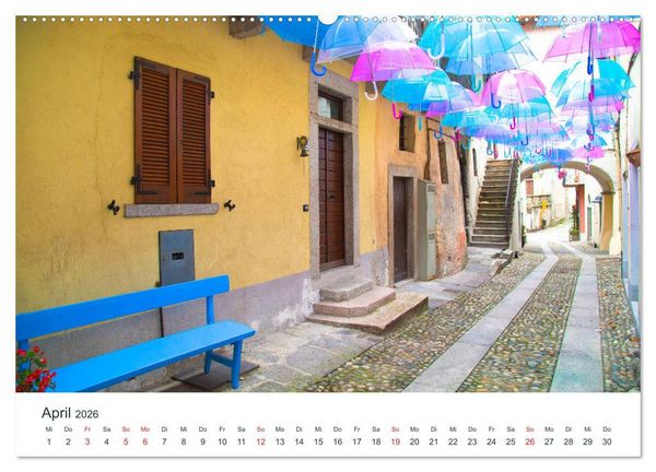 Produktbild: Mediterraneo - Lago di Como, Lago Maggiore, Lago d'Orta (hochwertiger Premium Wandkalender 2026 DIN A2 quer), Kunstdruck in Hochglanz