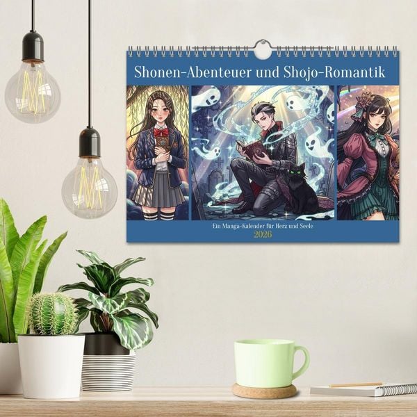 Produktbild: Shōnen-Abenteuer und Shōjo-Romantik - Ein Manga-Kalender f&uuml;r Herz und Seele (Wandkalender 2026 DIN A4 quer), CALVENDO Monatskalender
