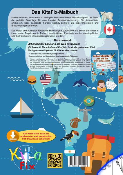 Produktbild: KitaFix Malbuch Lass uns die Welt entdecken!