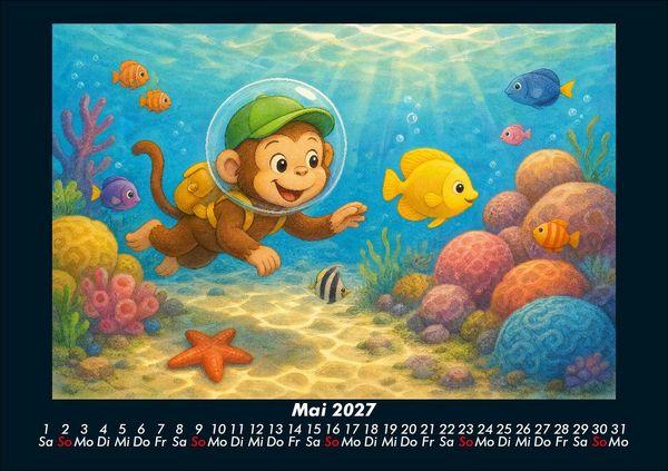 Produktbild: Milos Abenteuer in der Unterwasserwelt 2027 Fotokalender DIN A5