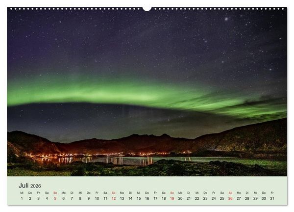 Produktbild: Norwegen - Mythos Nordlichter (Wandkalender 2026 DIN A2 quer), CALVENDO Monatskalender