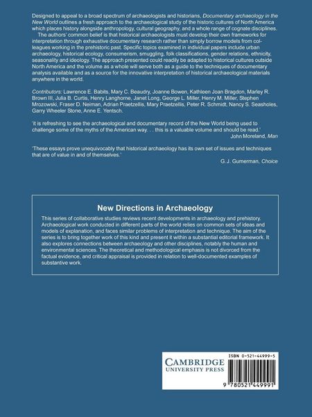 Produktbild: Documentary Archaeology in the New World