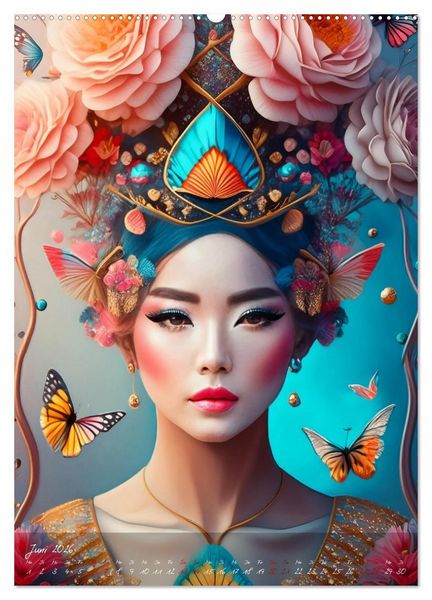 Produktbild: Mystische Frauen - G&ouml;ttinnen der Metamorphose (Wandkalender 2026 DIN A2 hoch), CALVENDO Monatskalender