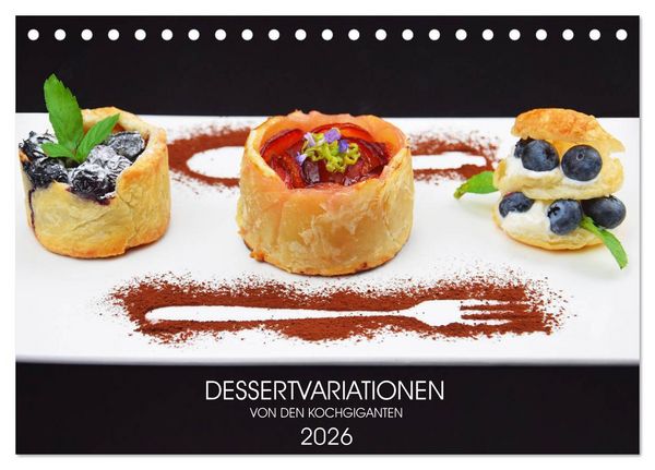 Produktbild: DESSERTVARIATIONEN (Tischkalender 2026 DIN A5 quer), CALVENDO Monatskalender