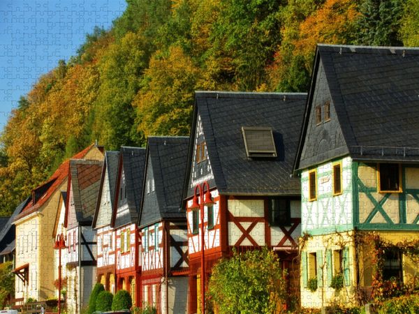 Produktbild: CALVENDO Puzzle Ein Motiv aus dem Kalender Bad Schandau - Im Herzen der S&auml;chsischen Schweiz | 1000 Teile Lege-Gr&ouml;&szlig;e 64x48cm Foto-Puzzle f&uuml;r gl&uuml;ckliche