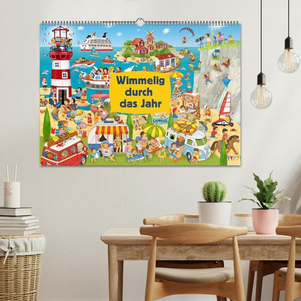 Produktbild: Wimmelig durch das Jahr (Wandkalender 2026 DIN A2 quer), CALVENDO Monatskalender