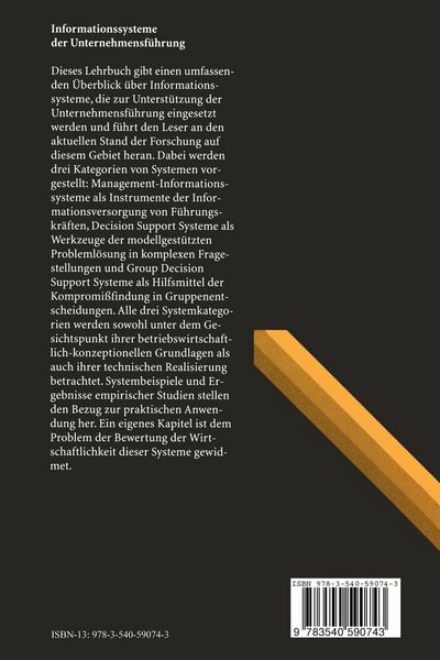 Produktbild: Informationssysteme der Unternehmensf&uuml;hrung