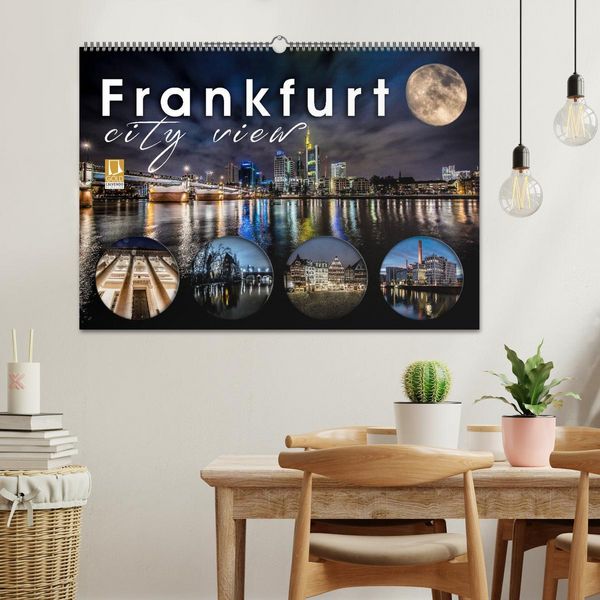 Produktbild: Frankfurt city view (Wandkalender 2026 DIN A2 quer), CALVENDO Monatskalender