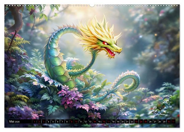 Produktbild: Mythos trifft Botanik &ndash; Die geheimnisvollen Drachenpflanzen (hochwertiger Premium Wandkalender 2026 DIN A2 quer), Kunstdruck in Hochglanz