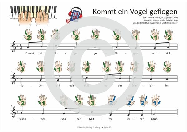 Einfacher!-Geht-Nicht: 34 Kinderlieder BAND 1+2 für Klavier und Keyboard (+Play-Along-Streaming) | LeuWa