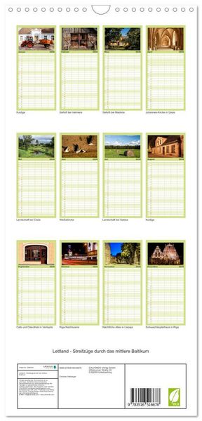 Produktbild: Familienplaner 2026 - Lettland - Streifz&uuml;ge durch das mittlere Baltikum mit 5 Spalten (Wandkalender, 21 x 45 cm) CALVENDO