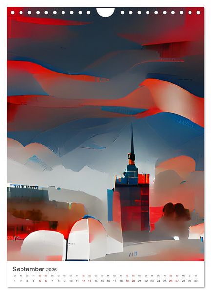 Produktbild: Illustrierte Europ&auml;ische St&auml;dte (Wandkalender 2026 DIN A4 hoch), CALVENDO Monatskalender
