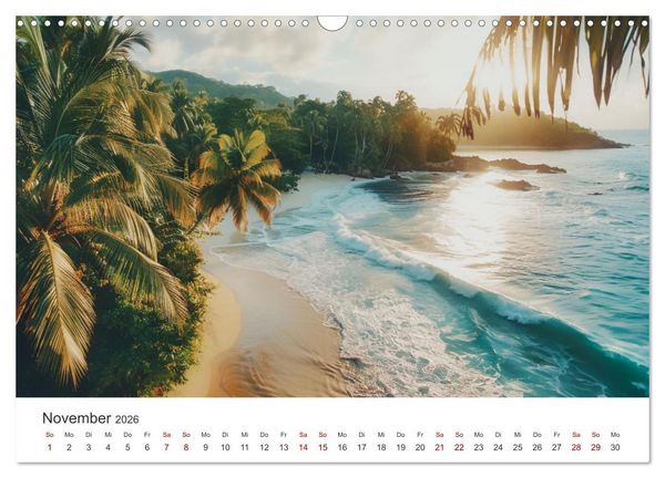 Produktbild: Gestrandet - Ein Jahr auf Robinsons Insel (Wandkalender 2026 DIN A3 quer), CALVENDO Monatskalender